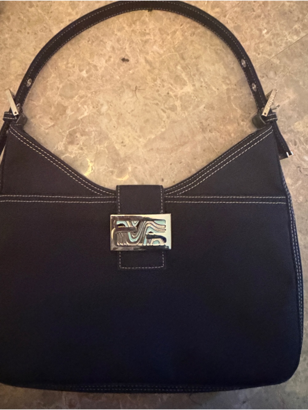Fendi Denim Mama Baguette vintage handbag. Authentic!! - Picture 14 of 17
